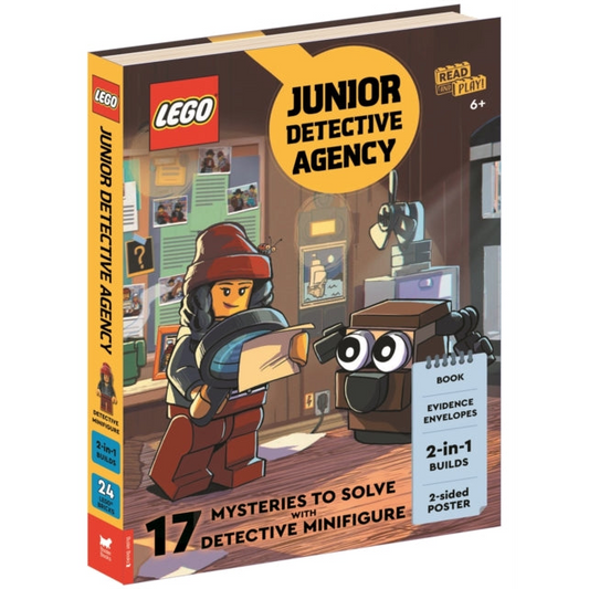 LEGO®  Books: Junior Detective Agency (with detective minifigure, dog mini-build, 2-sided poster, play scene, evidence envelopes and LEGO elements)